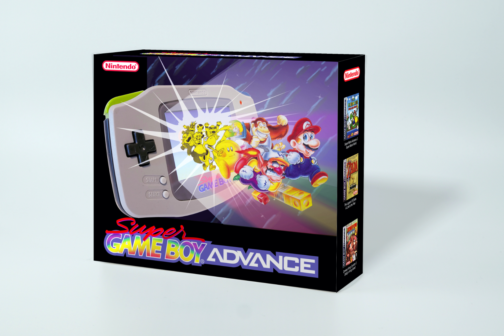 PAL Super Game Boy Advance custom artwork for GBA console