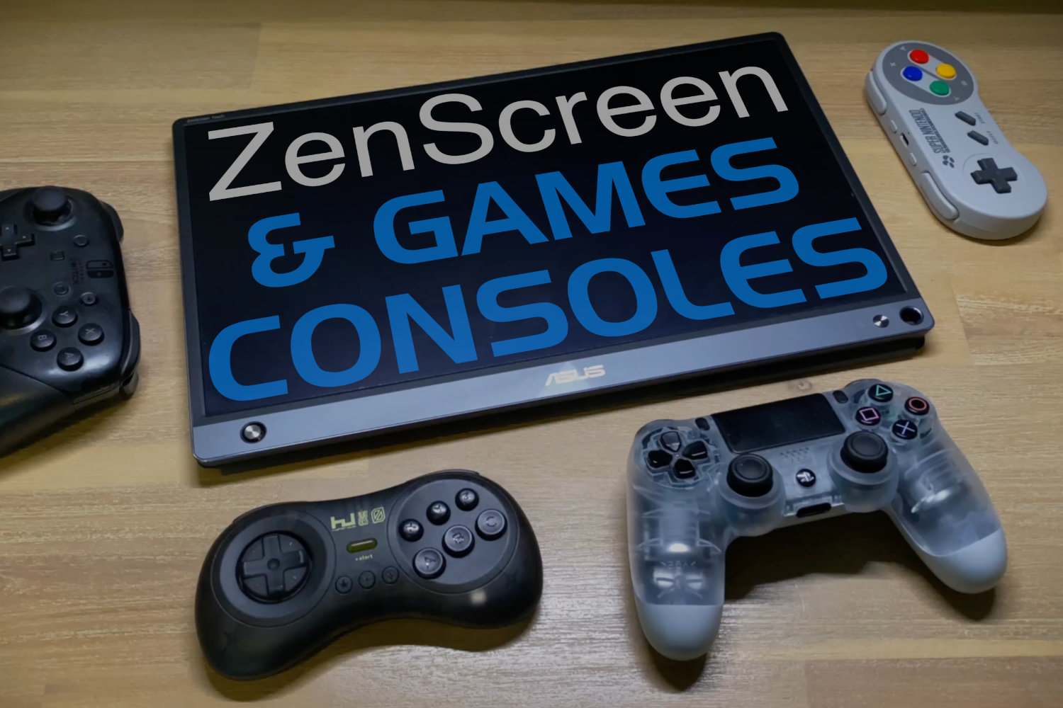 Games consoles working on the ZenScreen ASUS Touch Follow Up